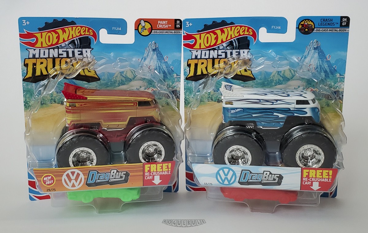 Hot Wheels DRAG BUS 2台セット最終値下げ 🚦Hot Wheels Monster Trucks - VW Drag Bus Set of 2 | eBay