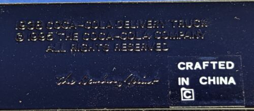 Danbury Mint – 1938 Coca Cola® GMC Delivery Truck - 1995 - Picture 18 of 23
