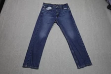 Levi's 505 Jeans Mens 34x30 Blue Regular Fit Straight Leg Western Rancher Cowboy