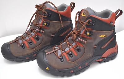 KEEN Pittsburgh 6'' Soft Toe MEN'S WORK BOOT Waterproof/Brown/Wide D, EE New