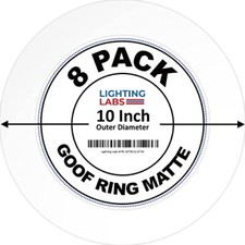 8 Pack WhiteGoof Trim Ring for 10 inch Recessed Can Lighting Down Light