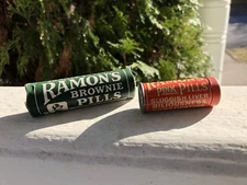 2 Antique Medicine Advertising Tins”RAMON’s PINK & BROWN PILLS”Little Dr LeRoyNY