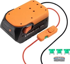 Battery Adapter for Ridgid 18V Battery Converter Kit 14 Gauge with Fuses Switch
