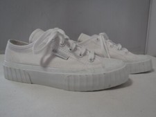 PFR Superga Cotu Women's Shoe Size 36 US 6 Med White Canvas 2630 Stripe Sneakers