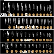 Hang Nail Product Flex-Gel Ex Natural Stiletto Long (704 PCS)