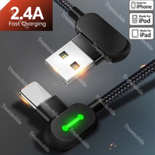 For iPhone 14 13 12 11 XR 8 6 Mcdodo 90 Degree Elbow USB Cable Fast Charger Cord
