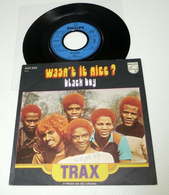 TRAX ''Wasn't It Nice / Black Boy'' 1974 EX/EX Philips PS 45 DISCO 70s Funk Vinyl