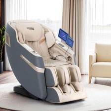 NNEDSZ Livemor 4D Massage Chair Electric Recliner Home Massager Gray Sina