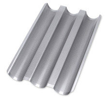 Städter Baguetteblech 3-fach 37×24 cm Antihaft PFAS-frei Metallform welovebaking