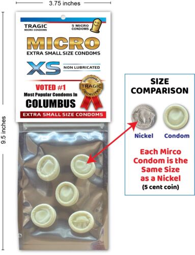 Columbus SMALL MINI CONDOMS - Ohio Gag Joke Xmas Stocking Stuffer Bachelor Party - Picture 3 of 4