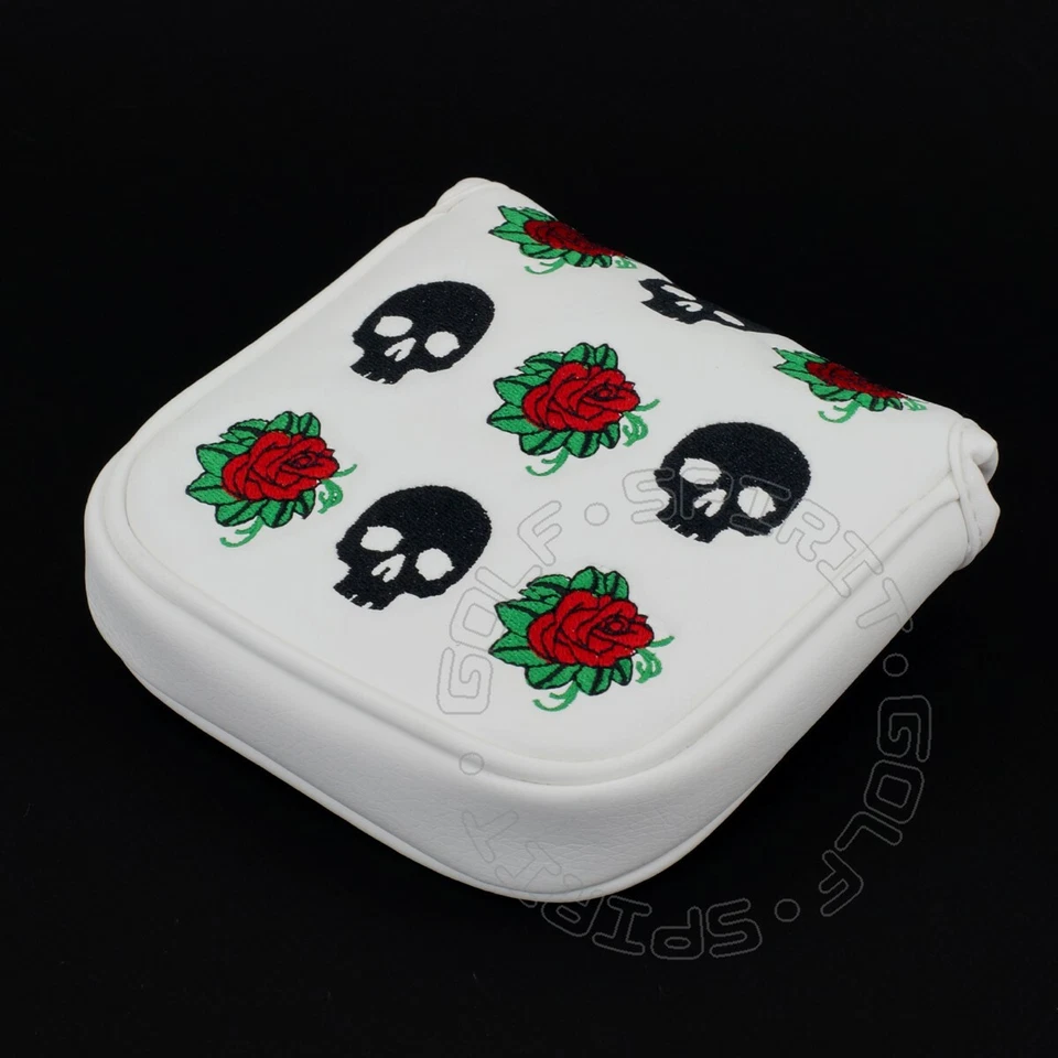 Skull Rose Head Cover for TaylorMade Spider FCG X Daddy Long Legs Mallet Putter - Image 4 of 4