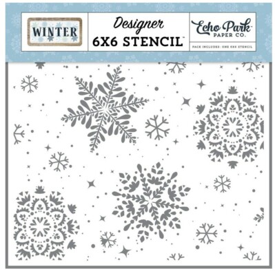 Echo Park Paper WINTER 6x6 Stencil - Snowy