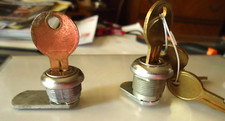 Two 2 Cam Locks with keys, for Tool Box, File Cabinet Drawer
