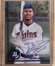 2022 Bowman Heritage #CPA-BA Bryan Acuna Prospect Chrome Auto SP Minnesota Twins