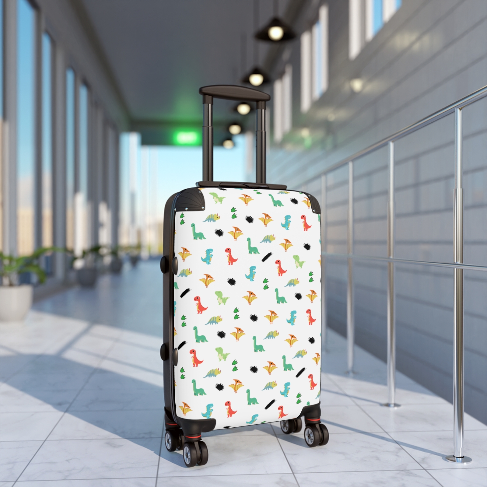 Suitcase Dinosaur Pattern, Dino Lovers White-image