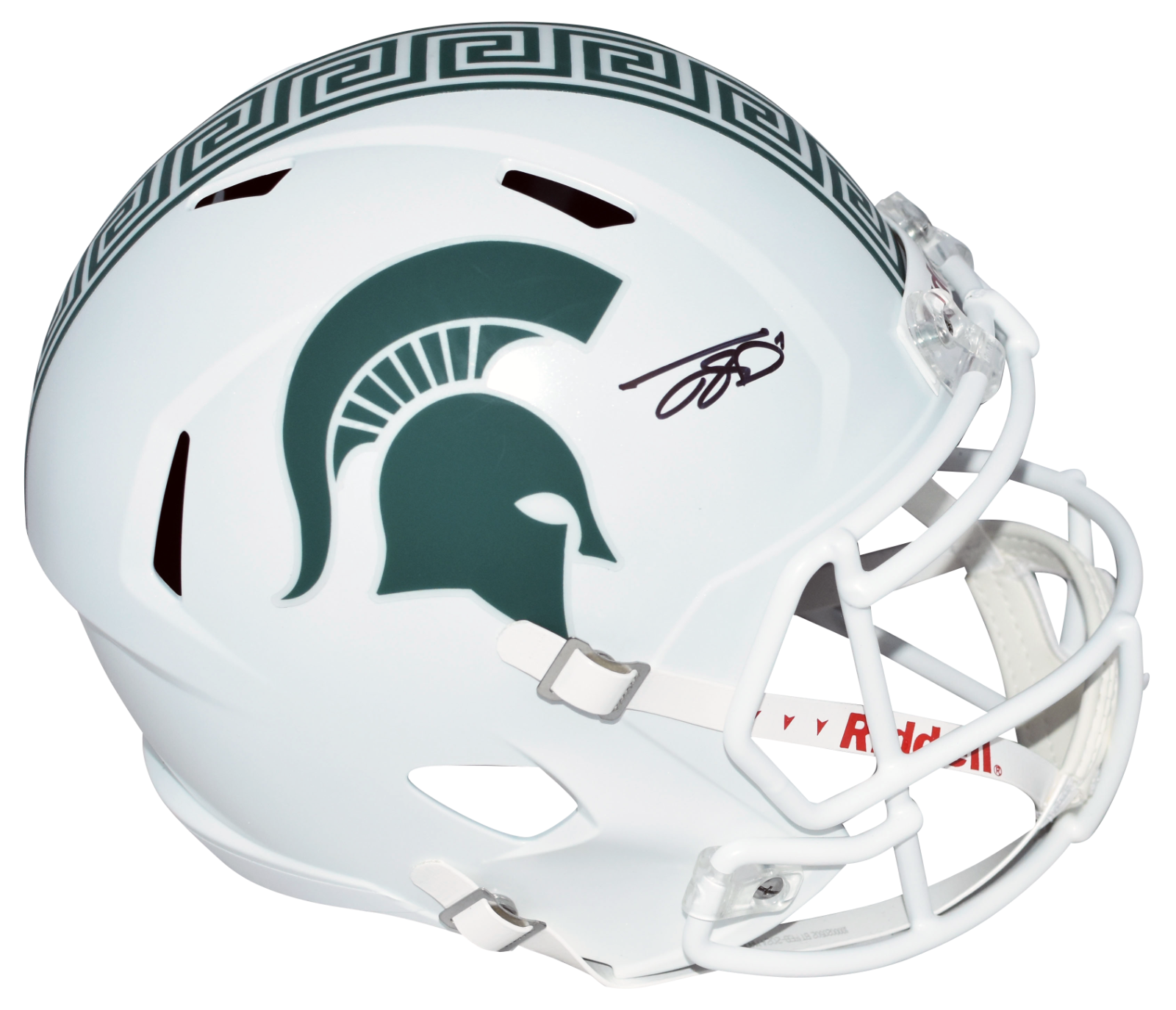 Jayden Reed Autographed Signed Michigan State Spartans WHITE FULL SIZE SPEED HELMET BECKETT 