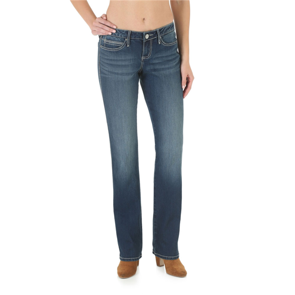 Wrangler Womens Premium Patch Booty Up Technology Sits Above Hip Jeans