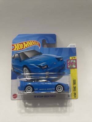Hot Wheels HW: The '90's - 2024 96 Nissan 180SX  X Blue Short Card New 211/250