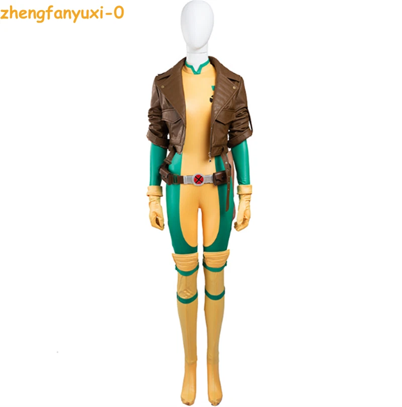 X-MEN Pícaro Anna Marie Halloween Mono Disfraz Juegos con disfraces Body Abrigo Trajes Foto 2 de 4