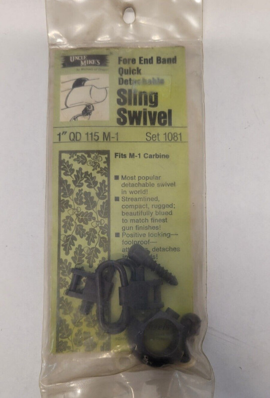 Uncle Mikes Fore End Band Quick Detachable Sling Swivel Set 1081 NOS