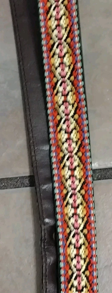 Cinturón Retro Target Bohemio Estilo Hippie Rosa Multicultural Talla 35-36 Bordado Foto 2 de 4