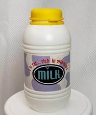 Pretend Play Food Kitchen Grocery 1 Milk with Yellow Cap 3" Plastic Bottle