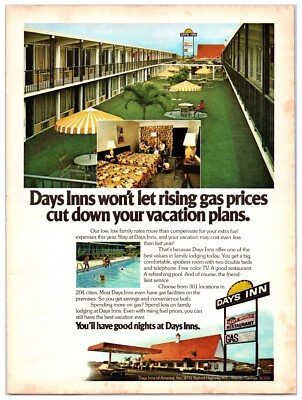 Vintage 1980 Days Inn Hotel - Original Print Advertisement (11 x 8.5)