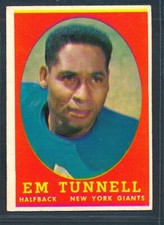 1958 Topps Football #42 EMLEN TUNNELL New York Giants ~ EX