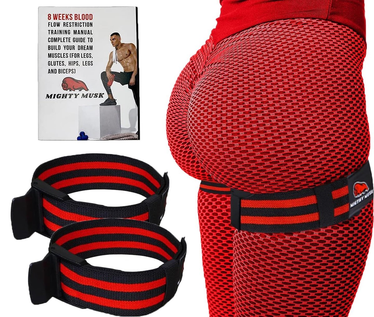 MuscleForge Blood Flow Restriction Bands - 2 Occlusion Bands For Legs & Arms - View #5