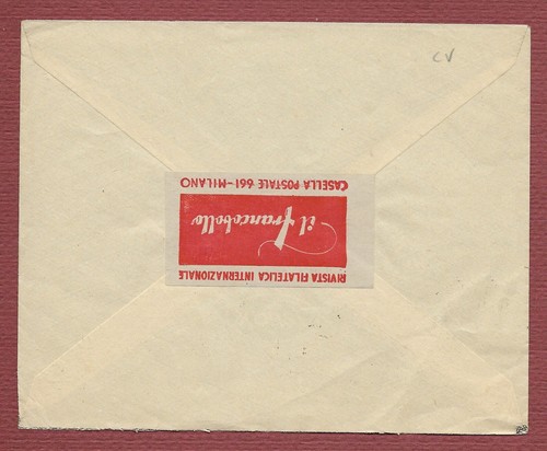 storia postale Risorgimento Repubblica quadricolore da Verona 1948 a Copenaghen - Picture 3 of 3