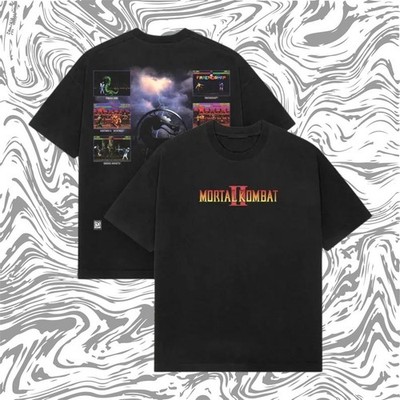Mortal Kombat II Heavyweight T-Shirt   Retro Arcade Game Tee, Vintage MK2 Graphi