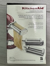 KitchenAid Stand Mixer Attachment 3-Piece Pasta Roller and Cutter Set KSMPRA NEW