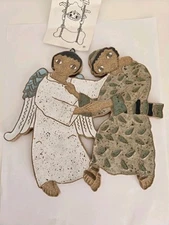 NWT Saint Andrew's Abbey Ceramics P154 Religious Jacob Angel Glazed Clay Plaque