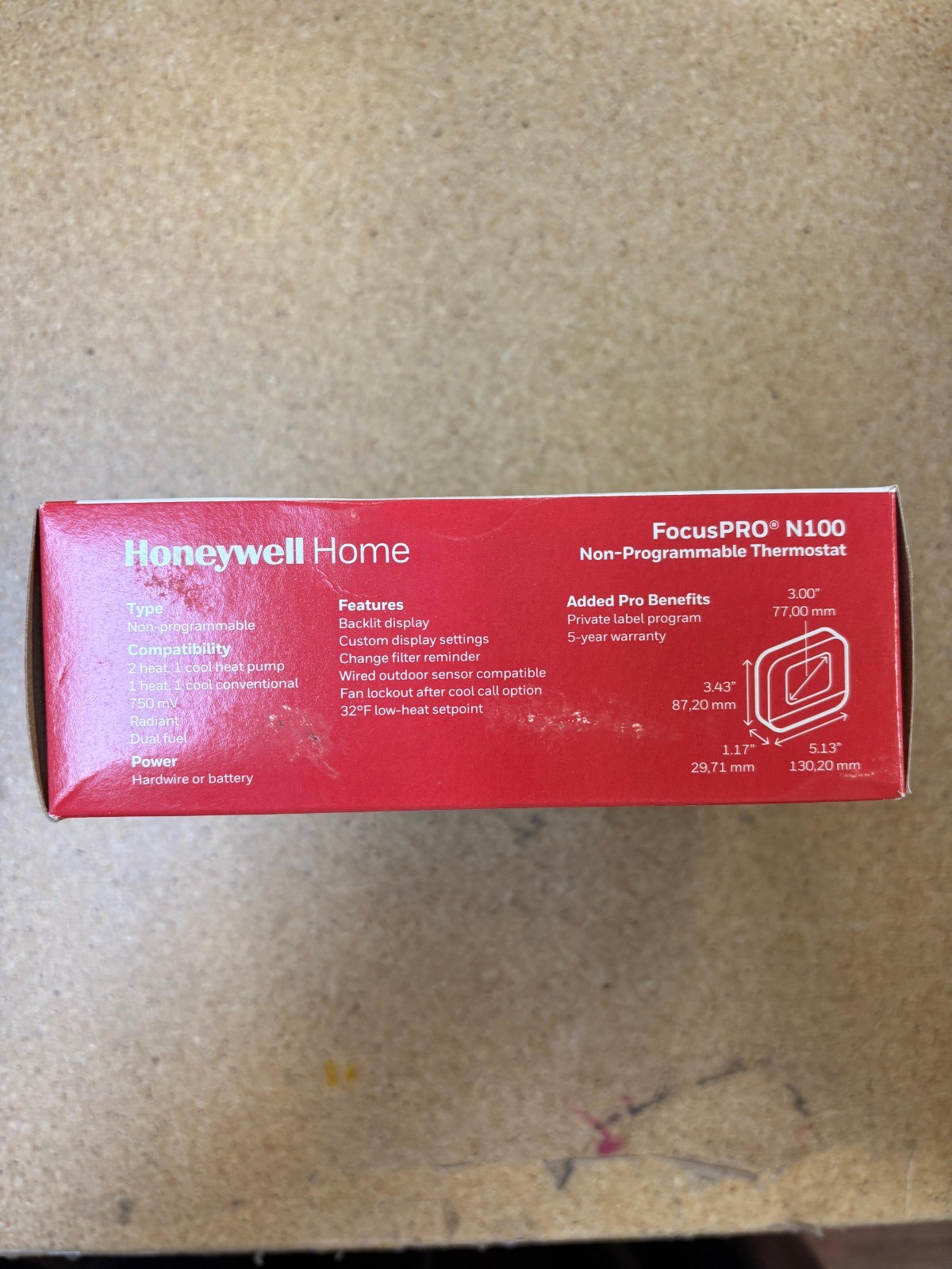 Honeywell Home FocusPro N100 TH1210U4001, BRAND NEW, FACTORY SEALED