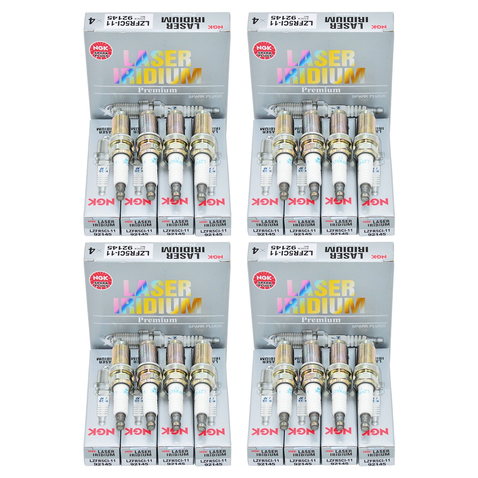 Genuine NGK Set of 16 Laser Iridium Spark Plug 92145 LZFR5CL-11