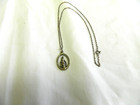 Vintage Catholic Miraculous Mary Silver Tone Religious Medal, W Soil Relic — photo 3