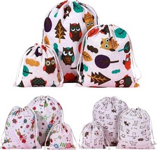 Heiqlay Cotton Drawstring Bag, 9 Canvas Drawstring Bag, Reusable Drawstring Gift