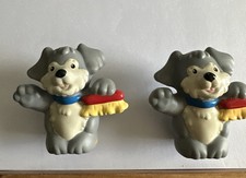 2 2009 FISHER-PRICE LITTLE PEOPLE PUPPY DOG CAR WASH BRUSH FIGURE Replacement