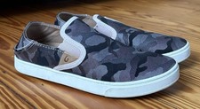 Women  s OluKai Pehuea Pa  i Slip-On Camouflage Canvas Shoes size 7.5 EU 37.5