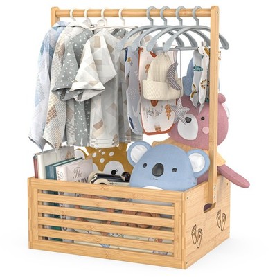 Baby Shower Crate Closet, Baby Baskets with Hangers Handle, Baby Crate Box fo...