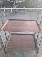 TABLE DESSERTE BAR  ROULANTE FORMICA ET CHROME, PLIANTE VINTAGE 60/ 70 s 