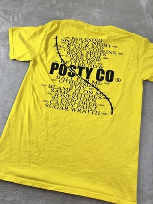 Post Malone Beerbongs & Bentleys Shirt Mens Small Yellow Posty Co Album 2018 Tee