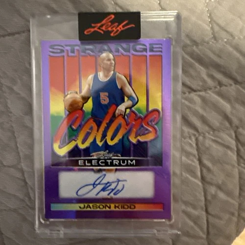 2025 Leaf Electrum Strange Colors Purple Foil Jason Kidd Auto Autograph /7