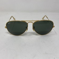 VTG B L Ray-Ban Aviator L0205 58mm USA Gold W/ Green Glass Lens BL57