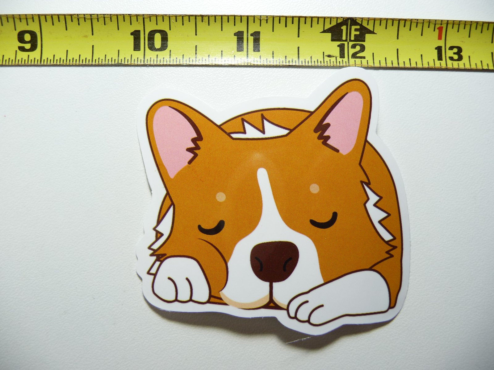 Adorable Corgi Sleeping Nap Decal Sticker for Laptop Dog Pet Lover Fun Design