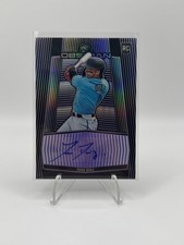 Panini 2020 Chronicles Obsidian Autographs Electric Etch Purple Isan Diaz /25