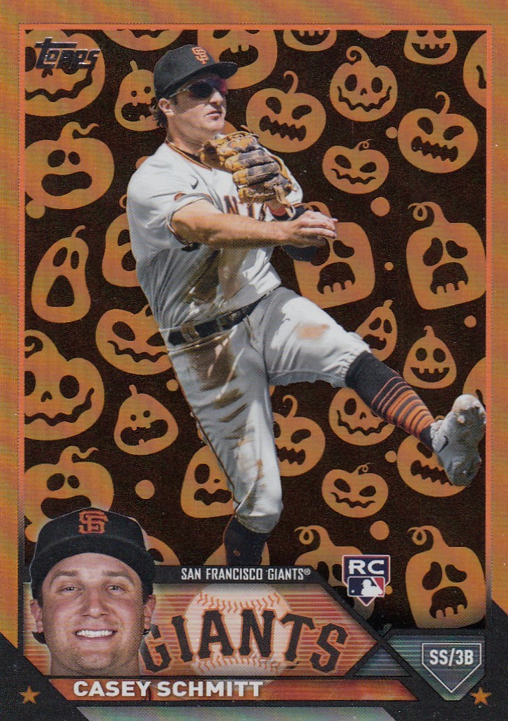 2023 Topps Update CASEY SCHMITT Halloween Jack O'Lantern #US133 Giants Rookie