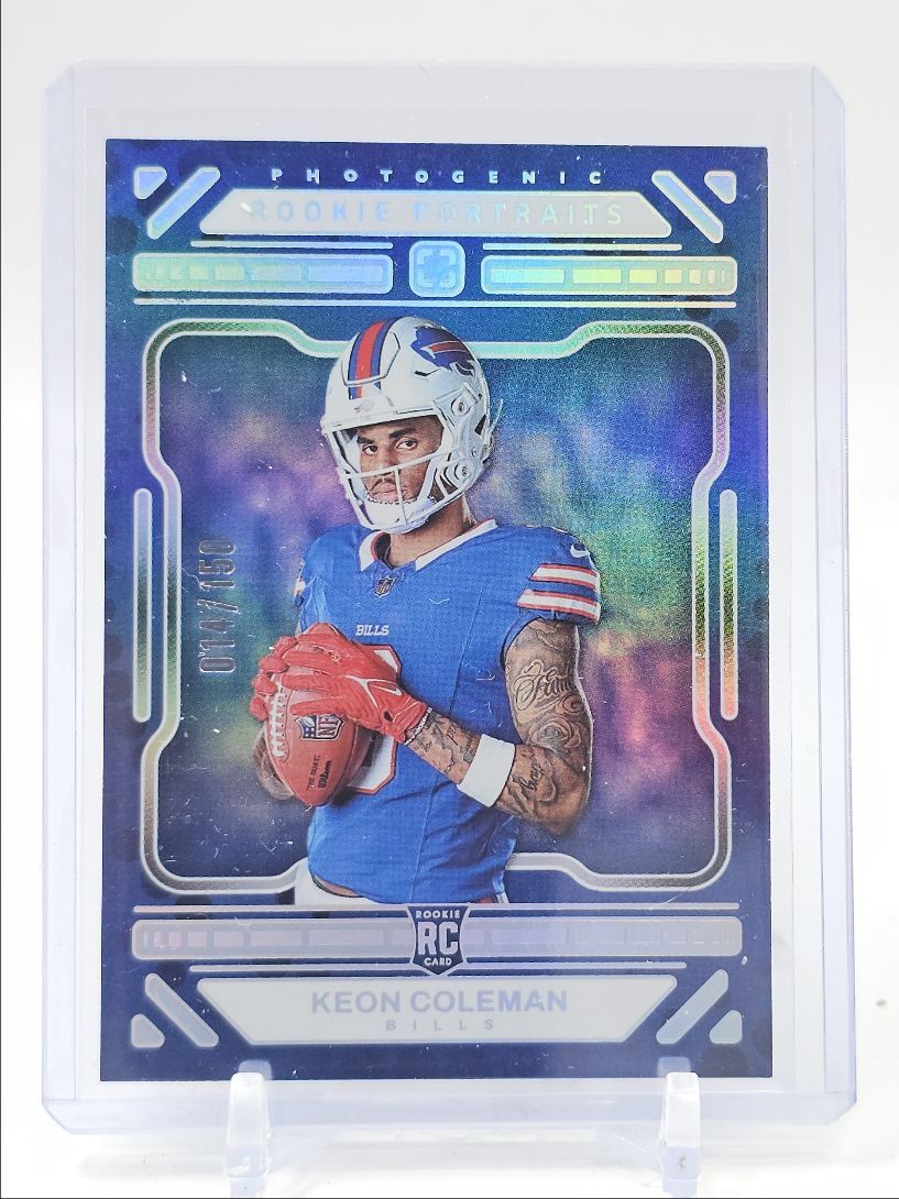 KEON COLEMAN 2024 PHOTOGENIC ROOKIE PORTRAITS SILVER #161 RC /150 Q4556