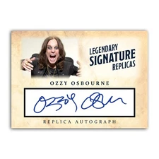 Ozzy Osbourne Sabbath ACEO Replica Autograph Signature Metal Rock Trading Card