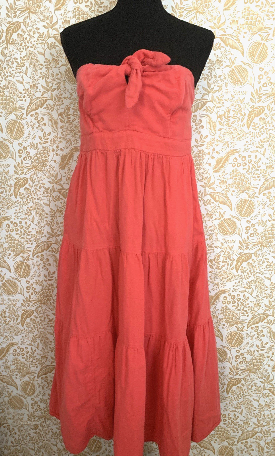 Universal Thread Orange Off The Shoulder Ruffle D… - image 1